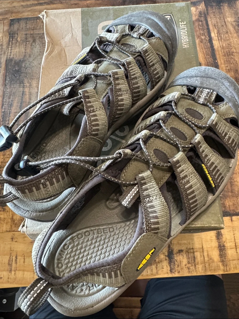 KEEN Men's Olive/Tan Outdoor Water Sandals